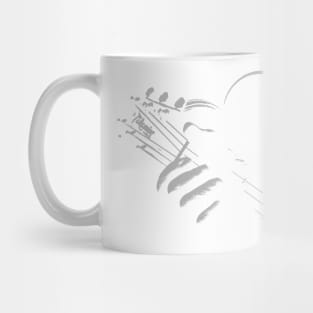 Acoustic Guitar Heart Gift For Men Womens Mug